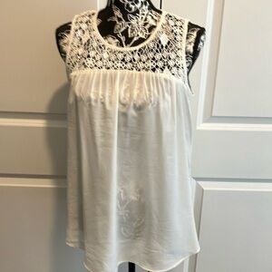 GAP Cream Lace Blouse Relaxed Fit